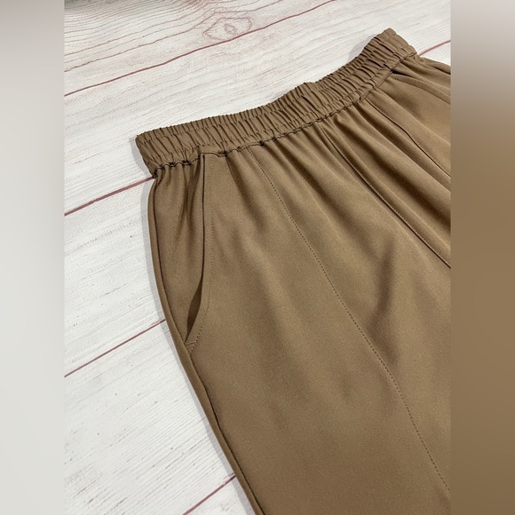 Varley Cypress Turn Up Pant - Small - stretch twill tan brown drawstring tapered - Picture 6 of 11